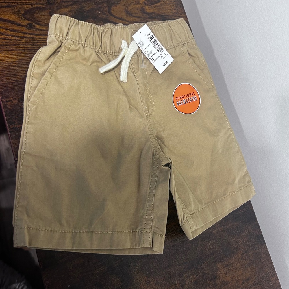 Childrens Place Toddler Boys Khaki Chino Shorts Flax Tan 2T NWT 3007377